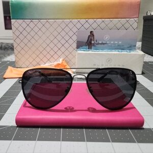 Blenders Spider Jet Matte Black Polarized Smoke Aviator Sunglasses